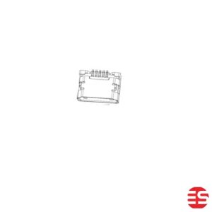 MICRO USB 5P FEMALE SMT B TYPE shell foot central 6.4mm,without edge curl